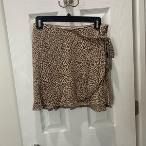 Abercrombie Cheetah Leopard Wrap Skirt
